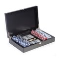 Bey Berk International Bey-Berk International G556 Poker Set with 200 Clay Composite Chips; Black & Gray G556